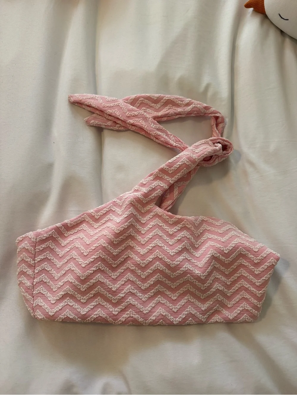 Lovers + Friends Pink Chevron One-Shoulder Bikini - Picture 3 of 3
